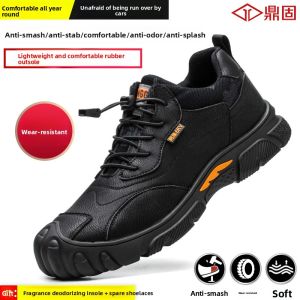 DINGGU | Insulation Smash Resistant Puncture Resistant Lightweight Steel Toe Breathable Summer Work Shoes