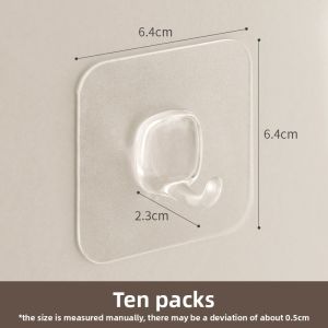 LANJIAOLUO | No-Drill Strong Adhesive Hook for Walls Doors Kitchens Dorms Bathrooms