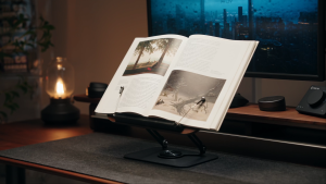 AproFlask 360° Rotating Book Stand for Reading Adjustable Laptop Stand Multifunctional Display Stand for Recipe Cookbooks Magazines Tablets Laptops