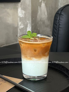 Simple Thick Bottomed Inverted Cup Glass Coffee Cup Retro American Style Milk And Beverage Cup for Home Use Wine Glass