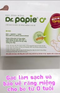Gạc răng miệng Dr.Papie làm sạch và bảo vệ răng miệng cho bé (30 gói)