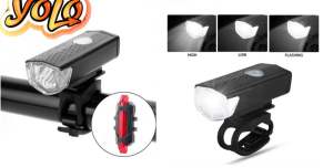 combo đèn trước và đèn sau xe đạp siêu sáng dùng sạc usb