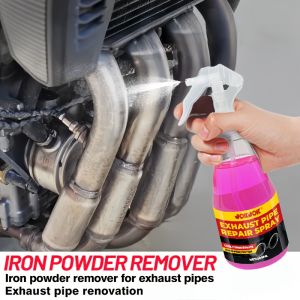 Metal Pipe Protection & Repair Spray Heavy-Duty Anti-Rust Coating Exhaust Cleaner Iron Powder Remover Safe for All Vehicles