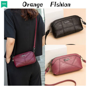 Luxury Leather Crossbody Bag for Middle-Aged Mothers Elderly Mobile Phone Coin Wallet Fashionable Trendy Shell Shaped Handbag