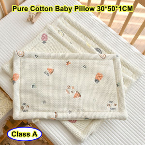Cartoon Baby Protection Pillow Pure Cotton Newborn Flat Pillow Sleeping Cushion Anti-spitting Milk Pad