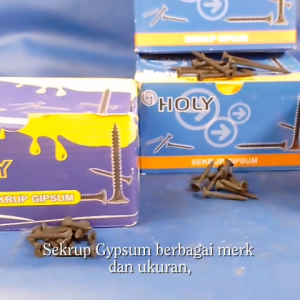 Sekrup Gipsum Berbagai Merk dan Ukuran 1KOTAK