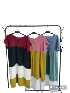 Daster crinkle Kombinasi Pelangi Daster Murah (kain Lebar)