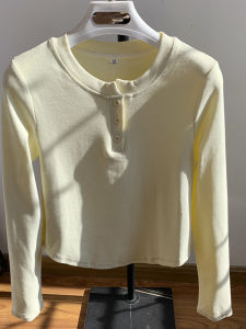 Áo Thun Cotton Dài Tay Ôm Vừa Vặn Phong Cách Hàn Quốc Dành Cho Nữ Mùa Xuân Mới Thời Trang Áo Lót Cổ Tròn