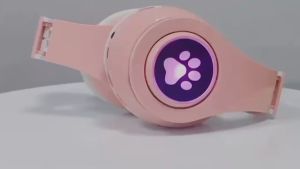 Termurah B39/P47 LED Bluetooth Cat Headphone Bluetooth 5.0 Headset Noise Cancelling Wireless Headphones With Mic HiFi Stereo Ear Headphones For Kid Gift PC Laptop Computer Gaming Accessories