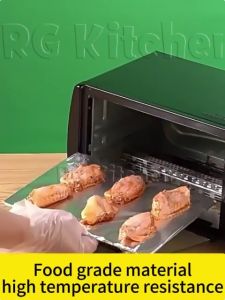 Premium Food Grade Aluminum Foil Roll 12"x300 Decimeter with Built-in Cutter for Kitchen Cooking and Baking