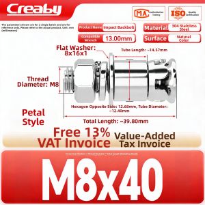 Creaby | Stainless 201 Impact-Driven Expansion Short Shockproof Screw M6/M8