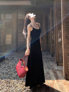 Ankle-Length Slimming Roman Cotton Dress High Waist A-Line Long Skirt for Tall Women plus Size One-Piece Dress Korean Style