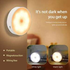 LED Night Light Smart Human Body Sensor Eye Friendly Protect Head Magnetic Suction Wireless-Use Night Lamp with Digital Display
