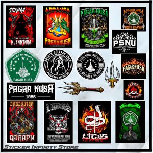 Stiker Sticker Pack PN PSNU PAGAR NUSA terbaru Cutting PolaVinyl tahan air - 1 pack isi 18 pcs