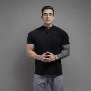 Mens Fitness Short Sleeve Polo Shirt Breathable Slim Fit Training Top Summer Sportswear American Style T-Shirt Youth Trend