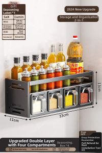 Wall-mounted Multi-function Spice Organizer