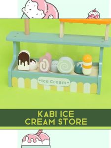 KABI Wooden Ice Cream Miniature Store: A Fun & Interactive Playhouse for Kids