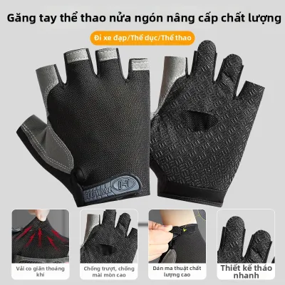 Găng Tay Đạp Xe Không Trượt Chống Sốc Thoáng Khí