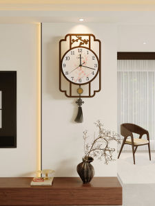 2024 New Trendy Wooden Quartz Wall Clock Simple Creative Silent Restaurant Home Decor Acrylic Material Living Room Clock