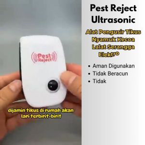 Alat Pengusir Nyamuk Tikus Kecoa Serangga No Kimia Aman Buat Hewan Peliharaan Pest Reject Ultrasonic