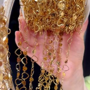 Dây Chuyền Hình Trái Tim Mặt Trăng Ngôi Sao Vương Miện Bằng Thép Không Gỉ 1 Mét Rỗng Dẹt Dùng Làm Đồ Trang Sức Tự Làm - Phụ Kiện Vòng Cổ Vòng Tay