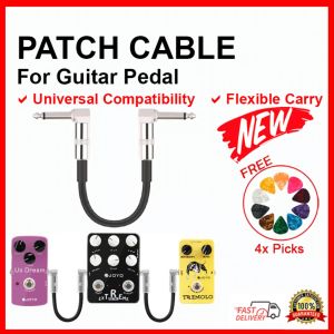 15cm / 30cm Guitar Patch Cable 6.35mm Audio Signal Cable for Electric Guitar Effect Pedal Connection