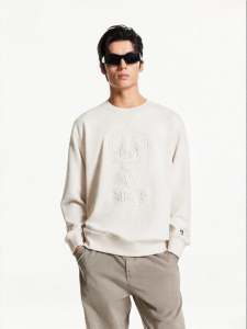 Jack Jones | Basketball Team Co-branded Mens Round Neck Loose Sweater