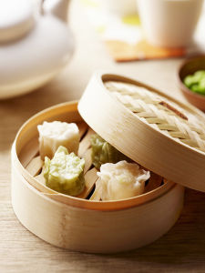 Miniature Bamboo Steamer Basket Premium Quality Seafood Dumpling Holder Commercially Used Dim Sum Basket with Handle