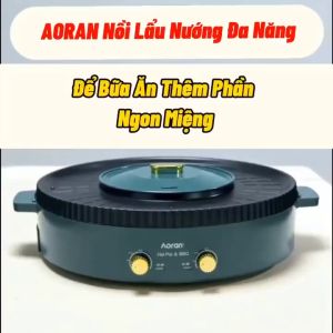 Nồi lẩu điện vừa lẩu vừa nướng Công Suất Lớn Nấu Nhanh.