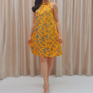 [048] [1025] WOMEN SHORT DRESS BATIK STRAPS/BATIK FASHION DRESS STRAPS/RAYON MATERIALS DRESS