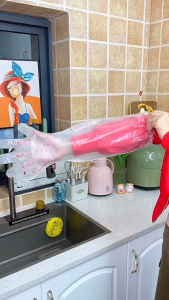 ถุงมือพลาสติกพิเศษ ยาว 60 ซม. ยืดหยุ่นสูง ใช้แล้วทิ้ง แพ็ค 10 ชิ้น ถุงมือขยาย แบบใส แบบใช้แล้วทิ้ง / ถุงมือกันน้ํา ทําความสะอาดจาน / ถุงมือแขนยาว แบบหนา เกรดอาหาร / อุปกรณ์ครัวในครัวเรือน