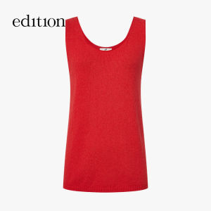 edition | Cotton Linen U-Neck Knitted Vest