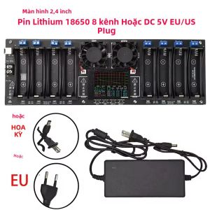 Máy Kiểm Tra Sạc/xả Tự Động Pin Lithium 8 Kênh 18650 Với Màn Hình 24 Inch Máy Kiểm Tra Điện Trở Trong DC 5V EU/US Plug