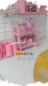 Rak Dapur Serbaguna Multifungsi Warna-Warni dengan Bahan Rotan Sintetis - Kapasitas Besar