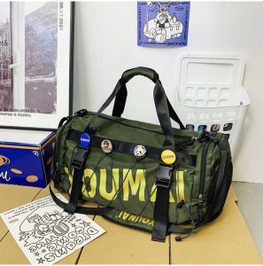 Large Capacity Mens Travel Bag Youmai Double Shoulder Bag Handheld Luggage Fitness Bag Fashionable Trendy Oxford Cloth Bag