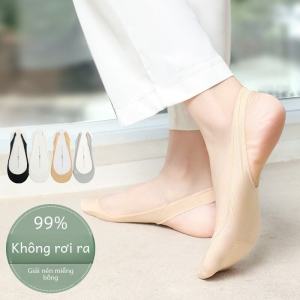 Đá Mỏng Mùa Hè Lụa Cotton Vải Bông Đáy Chống Trơn Trượt Tất Thuyền Nữ Nửa Lòng Bàn Tay Dây Đeo Vai Tất Vô Hình Nhà Thoải Mái Thoáng Khí