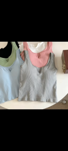 GD summer Womens Camisole Solid Color Tank Top For sleeveless tank top for women padded