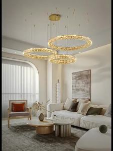 SOLO 2025 Design Hot Sell Modern Crystal Chandelier Lighting Lamp Led Pendant Lights Ceilight Light with Remote Control
