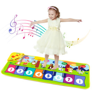 80x30cm Kids Music Piano Mat keyboard Dance Mat Toddler Floor Baby with 8 Animals Sounds Baby Mat Educational Toys for Kid Gifts