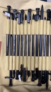 อุปกรณ์เสริมใส่สมอ ค้อน เชือก Campingmoon B-126 หรือ B-135 ใกล้ผ้าแคนวาสแบบหนาๆ ทนทาน