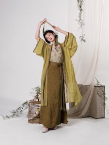 Sung Dynasty Inspired Hanfu Set with Sling Strap Long Shirt And Skirt for Commuting Versatile Improved Chinese Style Womens Traditional Costume