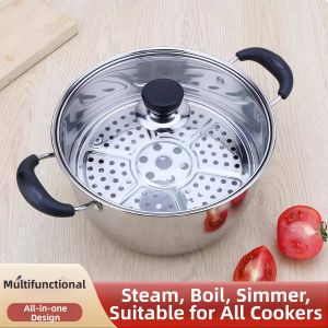 Multifunctional Compact Steamer Pot Stainless Steel