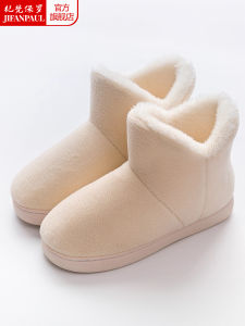 Dép Cao Đến Đầu Gối Bằng Vải Cotton Mùa Đông 2025 Cho Nữ Dép Đi Trong Nhà Đế Bằng Đế Cao Su Chống Trượt Dùng Trong Nhà