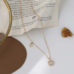 Clavicle Chain 2024 New Arrival Womens Light Luxury Minority Micro Inlaid H Letter Necklace Niche Design Necklace Ins Exquisite