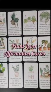VG Plant Lover Affirmation | Positive | Motivational | Inspiration Cards 12 pieces 1 set