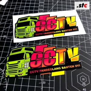 Stiker Graftac CCTV Truck & Oleng Laminasi Anti Air