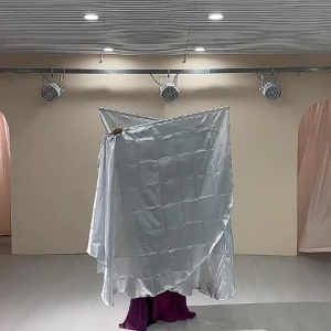 Belly Dance Prop Flag Dance Props Accessories Church Performance Costumes 140x140cm Praise Flags Multi-colored with Telescopic Sticks