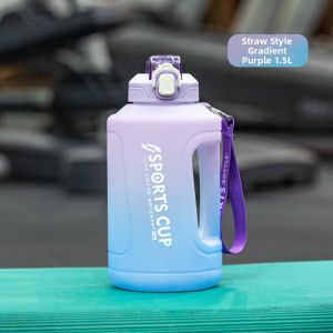 Color Gradient Large Capacity Fitness Water Tumbler