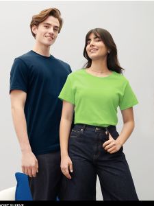 Gildan Pure Cotton Round Neck T-Shirt for Men and Women Short Sleeve Work Uniform Customizable with DIY Print