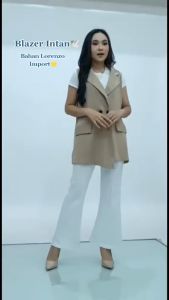 Nhm Outer Blazer Tanpa Lengan /Blazer Casual Wanita intan